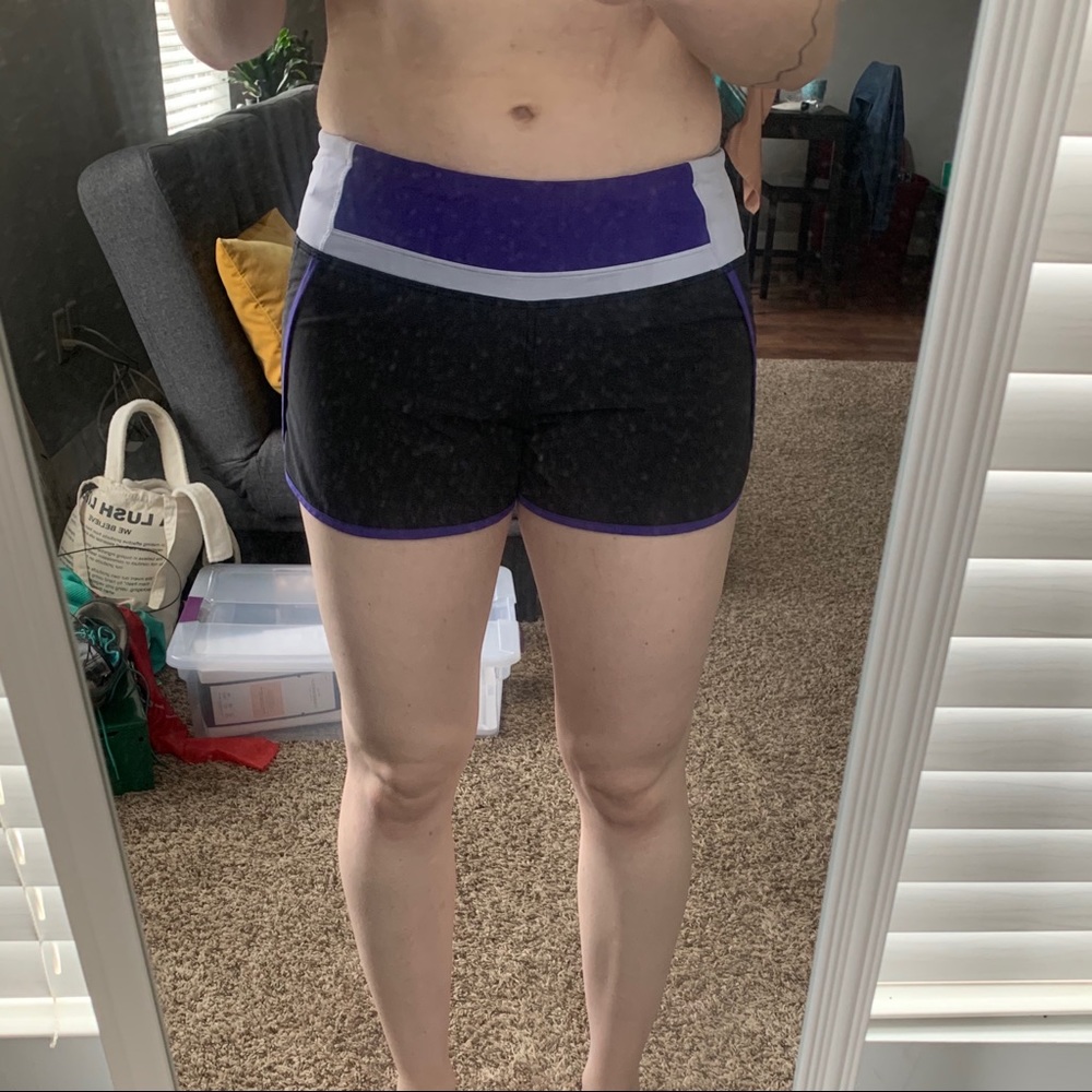 Color Blocked Running Short